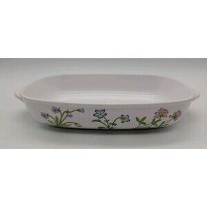 Noritake Progression Petals Plus Casserole Dish Handled Floral Botanical
